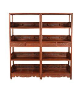 Qing Dynasty Huanghua Pear Bookshelf