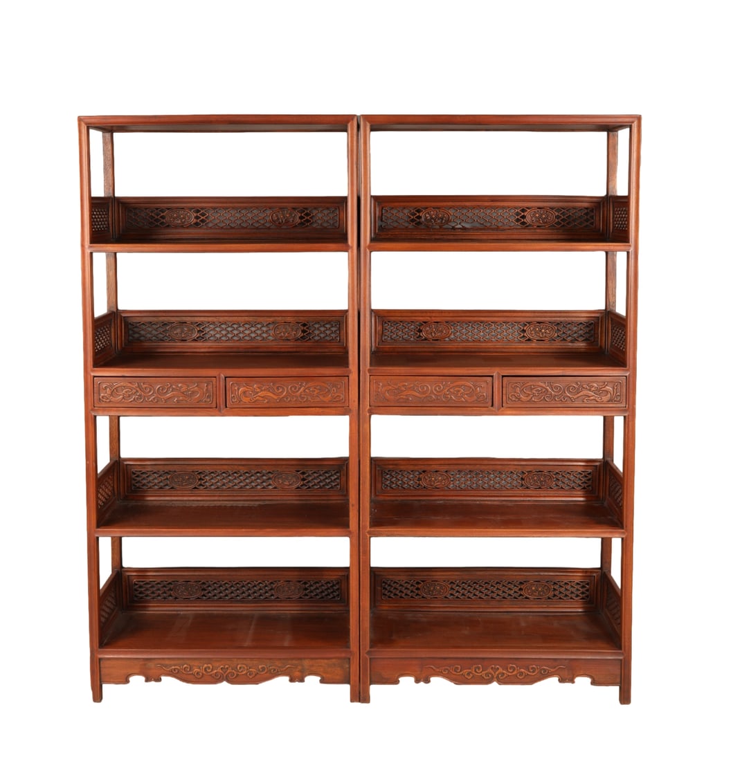 Qing Dynasty Huanghua Pear Bookshelf (1 of 13)