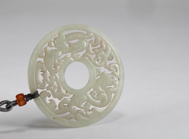 Han Dynasty white jade coin