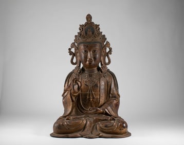 Ming Dynasty Bronze bodied Guanyin