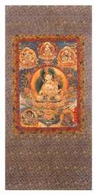 Embroidery of White Tara Statue in Qing Dynasty