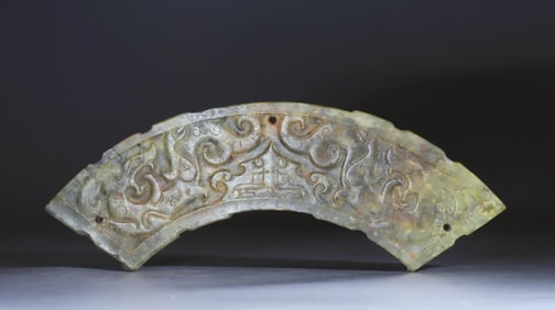 semi-annular jade pendant