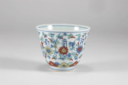 Ming Dynasty Doucai Entangled Branch Pattern Cup