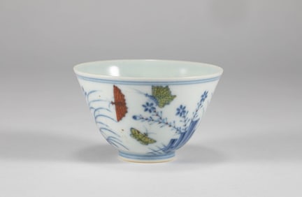 Ming Dynasty Doucai Butterfly Cup