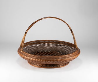 Qing Dynasty bamboo carved flower basket