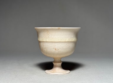 Sui Dynasty white glazed high footed cup