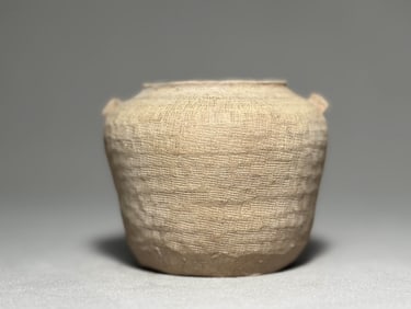 Warring States Sauce Glazed Cloth Pattern Double Series Jar