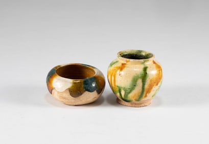 A set of Tang Dynasty tri colored water bowls