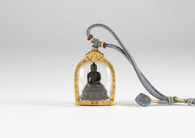 Inch Buddha Copper Gilded Pendant