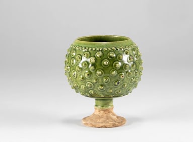 Tang Dynasty Green Glazed High footed Cup