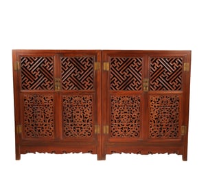 Qing Dynasty Huanghuali Poetry and Prose Square Corner Cabinet