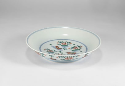 Ming Dynasty Doucai Lotus Pond Mandarin Duck Plate