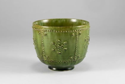 Tang Dynasty green glazed cup