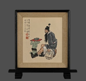 Xu Beihong and Zhong Kui's blueprint for solid wood frame