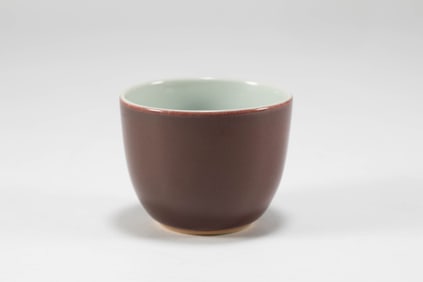 Official red glazed cups made in the Qing Dynasty