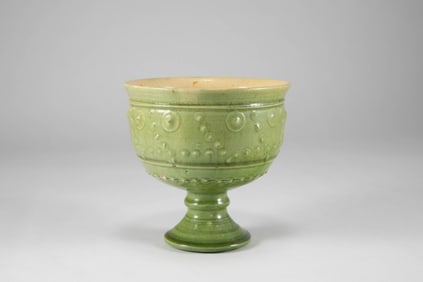 Tang Dynasty Green Glazed High footed Cup