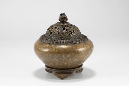 Qing Dynasty copper tire incense burner