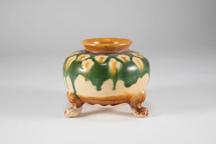 Tang Dynasty Three Colored Tripod Stove