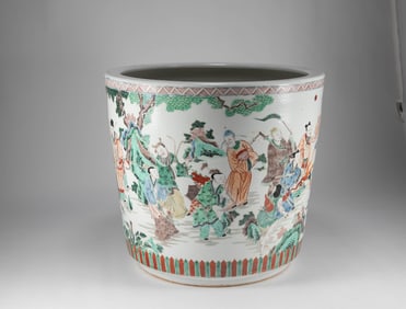 Colorful flower pots from the Qing Dynasty