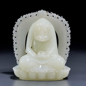Hotan Jade Dharma Statue