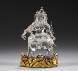 In the Qing Dynasty, crystal Buddha statues were created