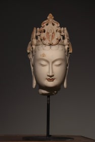 White Marble Buddha head