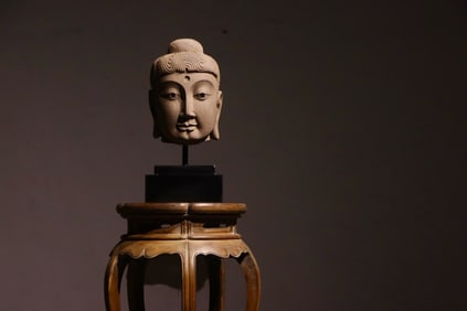 Buddha Head in Hongshayan Grottoes