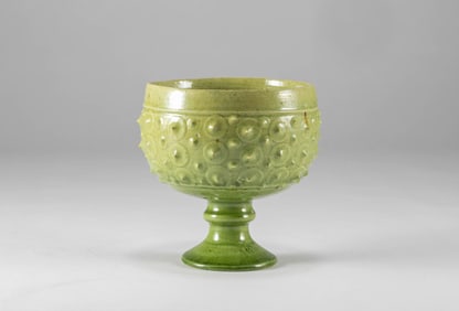 Northern Qi Green Glazed Milk Nail High Foot Cup