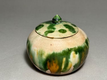 Tang Dynasty tri colored lid box