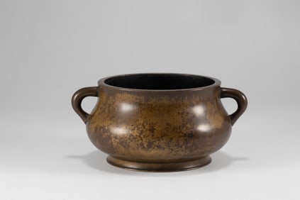 Qing Dynasty copper tire incense burner