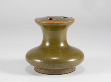 Qing Dynasty tea glaze three hole fragrance plug