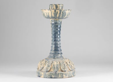 Tang Dynasty Blue Glazed Candlestick