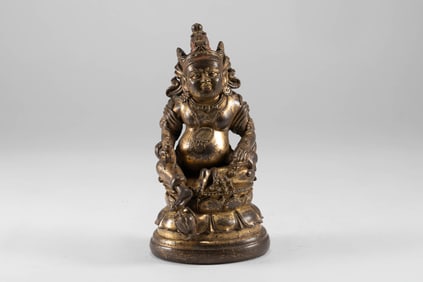 The statue of the Yellow God of Wealth in the Qing Dynasty