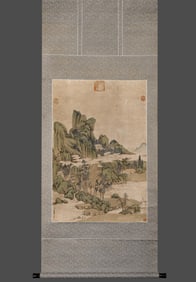 Vertical axis of ancient Chinese Yongluo landscape blueprint