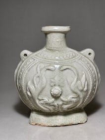 Sui Dynasty white glazed flat teapot
