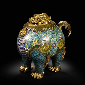Qing Dynasty cloisonn é enamel aromatherapy