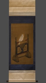 The silk scroll of Emperor Huizong's imperial eagle painting in ancient China