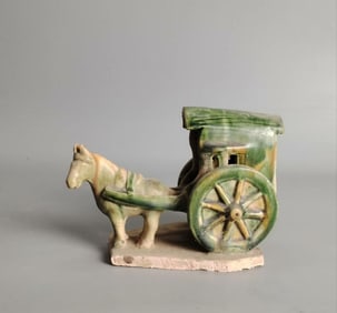 Tang Sancai horse drawn cart