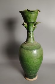 Tang Dynasty Green Glazed Bottle