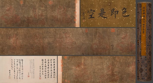 Ancient Chinese Lu Tanwei Arhat Drawing Script