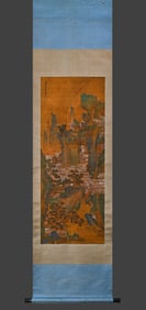 Lv Huancheng Peach Blossom Spring Painting Silk Scroll