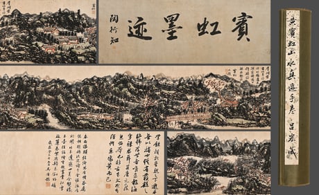 Huang Binhong Landscape Drawing Manuscript