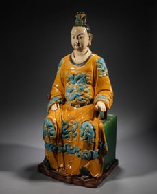Before the Ming Dynasty, the Three Colored Statue of Emperor Wenchang