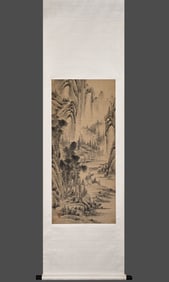 Chinese Ancient Wu Li Landscape Painting Silk Scroll