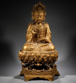 In the Ming Dynasty, bronze, clay, and gold statues of Buddha were created