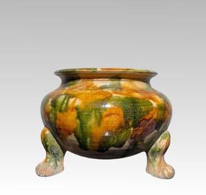 Tang Dynasty Three Colored Tripod Stove