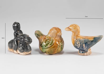 A set of Tang Dynasty tri colored pottery