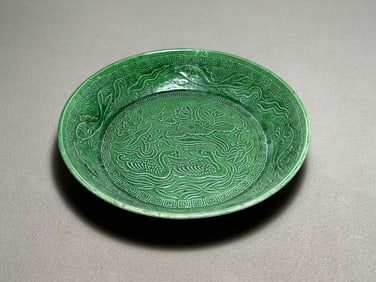 Tang Dynasty Green Glazed Plate