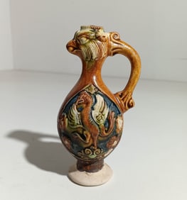 Tang Dynasty Tri colored Flat Pot