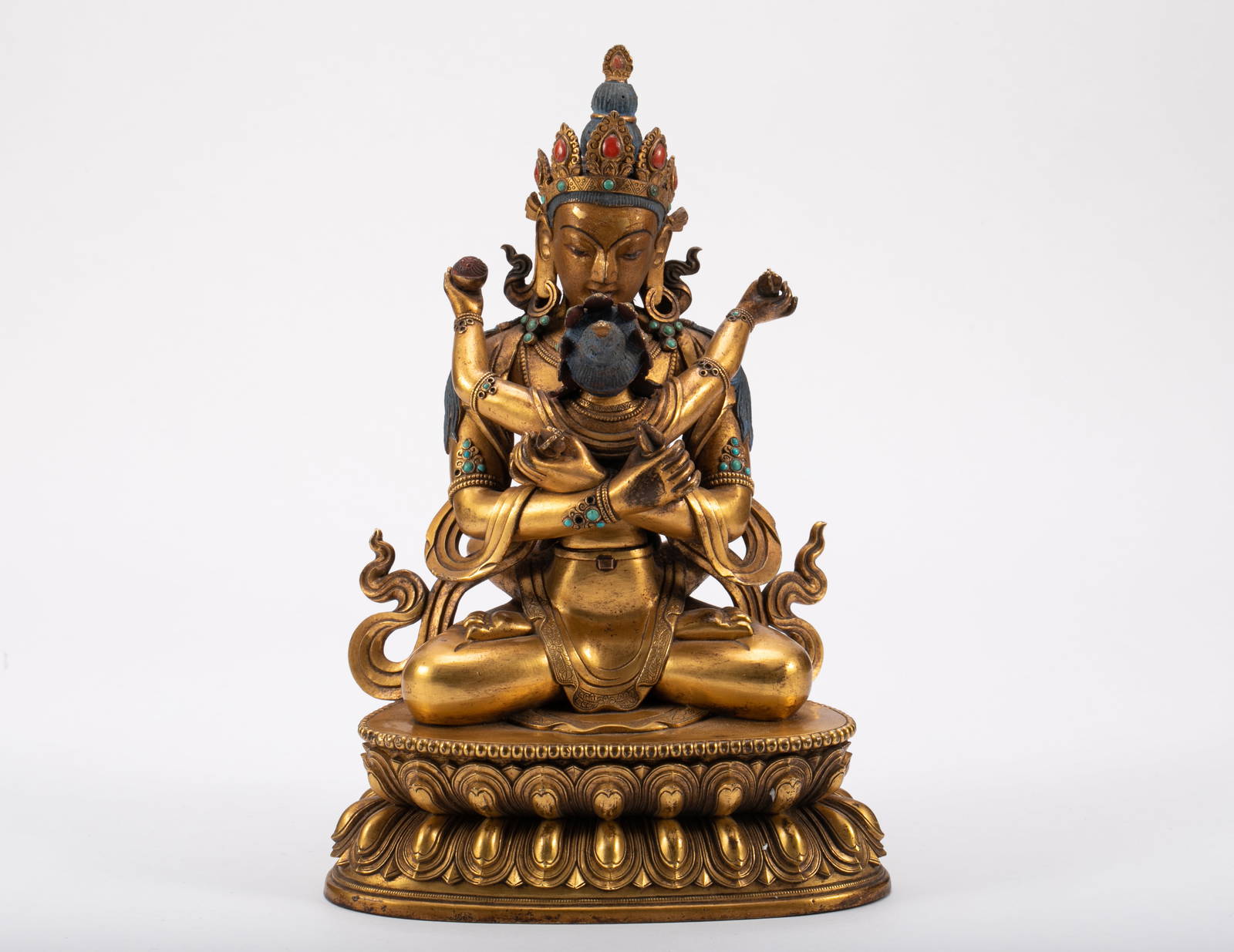 Bronze Gilded Buddha Statue In The Qing Dynasty Auction